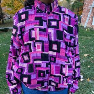 Vintage Y2K Pleated Windbreaker